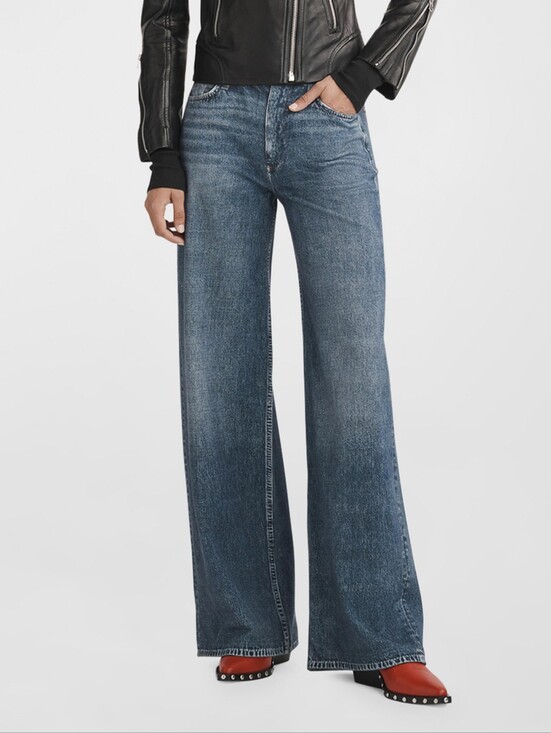 rag & bone Denim - rag & bone Miramar Sofie Cotton Terry Wide-Leg Jeans 29